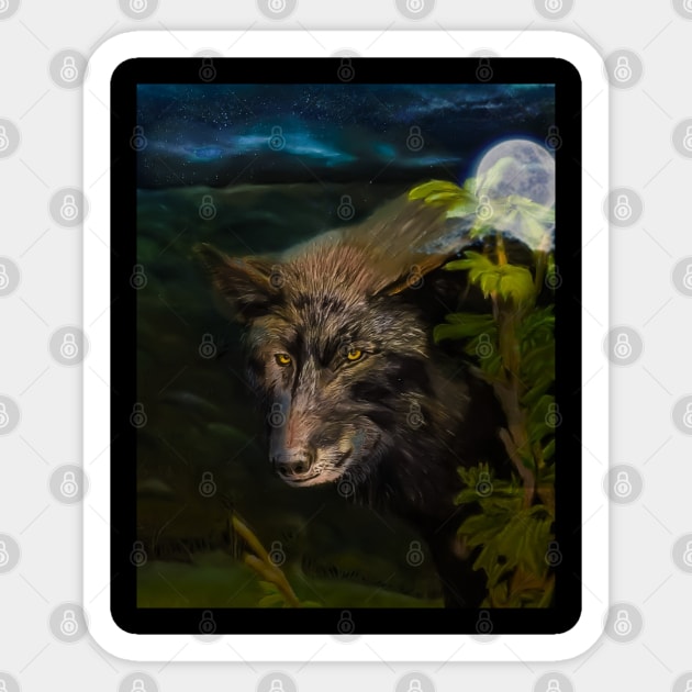 Wolf Sticker by teenamarie23art